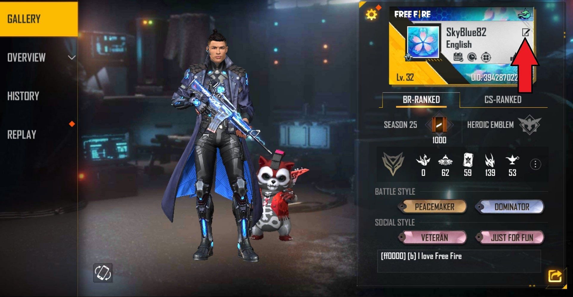 Players can press this icon (Image via Garena)